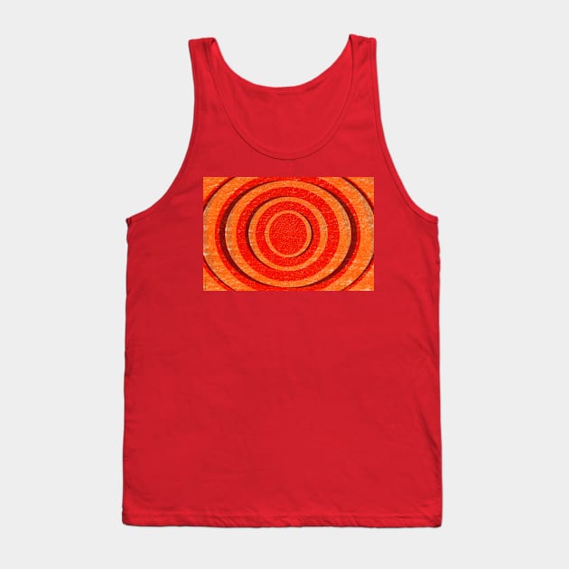 Vintage Hypnotic Lines Pattern Tank Top by SoCalDreamin